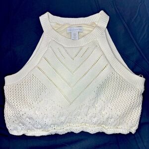 House of Harlow 1960 Cream Knit Crop Top